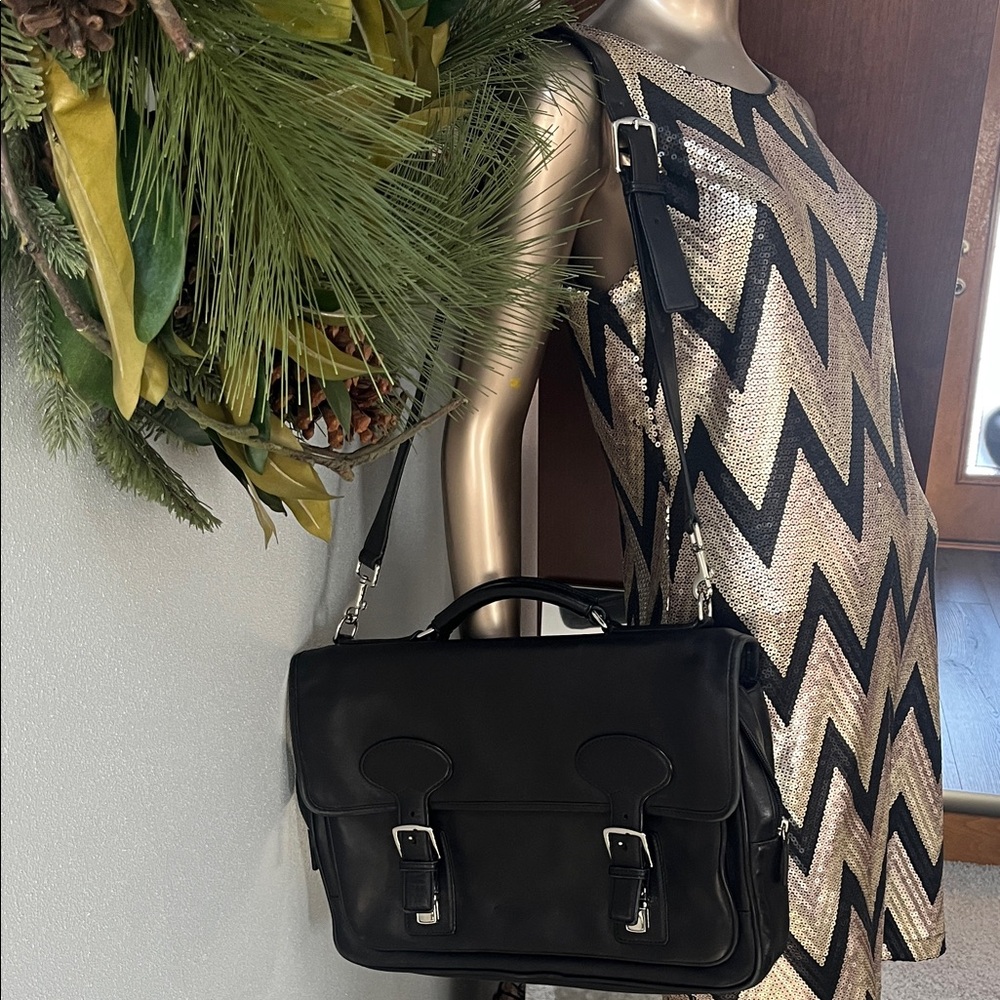 Coach Black Leather Satchel
